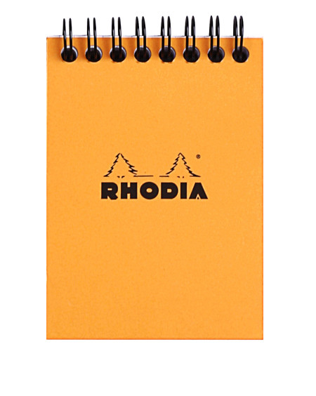 Rhodia Classic Wirebound Notepad - Small - Orange - Squared